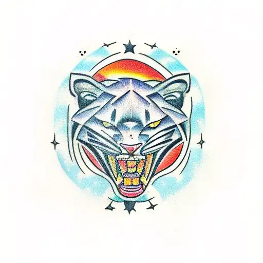 Panther tattoo design idea