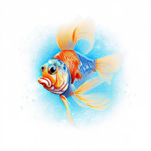 Goldfish tattoo design idea