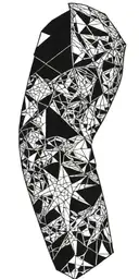 blackout Armor with geometrical shapes tattoo design idea