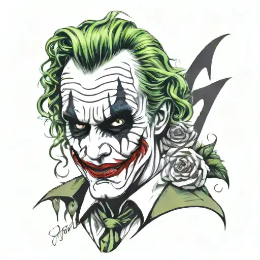 the joker heath ledger tattoo design idea