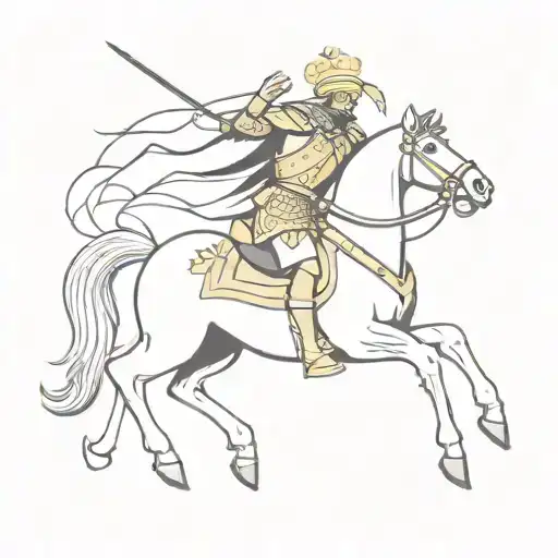 St. George the Victorious with the Georgian cross tattoo design idea