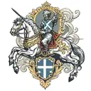 St. George the Victorious with the Georgian cross tattoo design idea