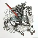St. George the Victorious with the Georgian cross tattoo design idea