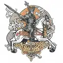 St. George the Victorious with the Georgian cross tattoo design idea