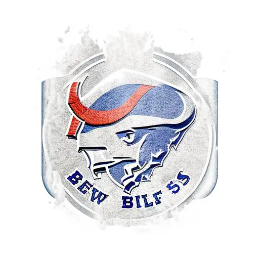 beer bottle with buffalo bills logo tattoo design idea