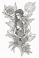 Create a tattoo that blends elements of self-improvement and heartbreak tattoo design idea