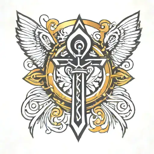 ankh symbol tattoo design idea