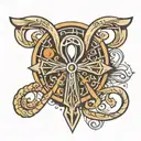 ankh symbol tattoo design idea