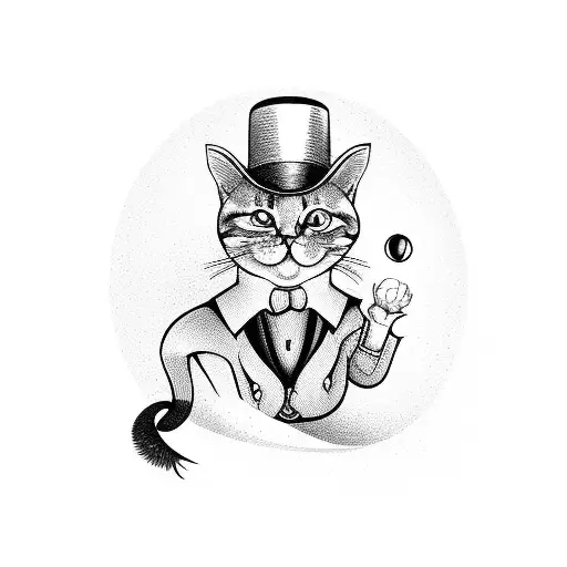 Fancy cat in a fancy hat by Ricky Borchert TattooNOW