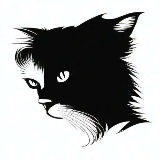 Maine Coon cat tattoo design idea