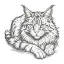 maine coon cat with feet The trunk tattoo design idea