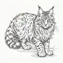 maine coon cat with feet The trunk tattoo design idea