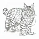 maine coon cat with feet The trunk tattoo design idea