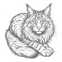 maine coon cat with feet The trunk tattoo design idea