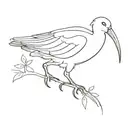 Australian Ibis bird tattoo design idea