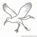Australian Ibis bird tattoo design idea