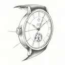 Broken watch tattoo design idea
