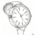 Broken watch tattoo design idea