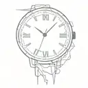 Broken watch tattoo design idea