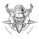 viking arrow sign tattoo design idea