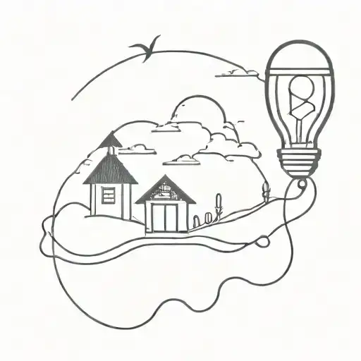 lights will guide you home tattoo design idea