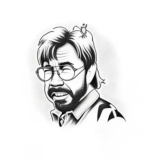 chuck Norris fighting Kim jong un tattoo design idea