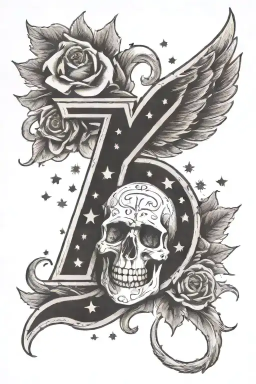 2 november 1977 in roman letters with stars tattoo design idea
