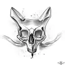 fox skull  tattoo design idea