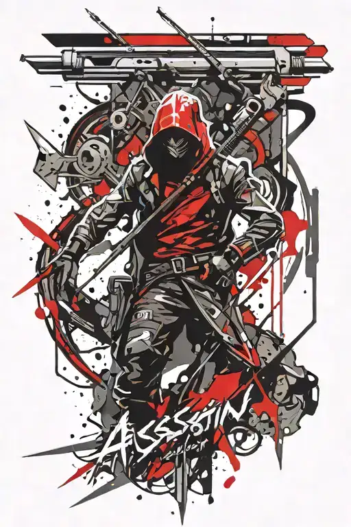 Assassin logo tattoo design idea