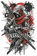 Assassin logo tattoo design idea