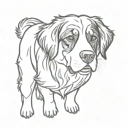 Bernese mountain dog wearing tattoo design idea