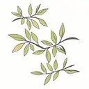olive branch black tattoo design idea