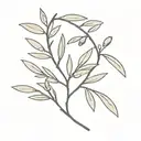 olive branch black tattoo design idea