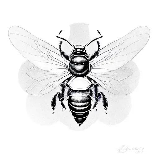 carpenter bee tattoo design idea