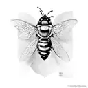 carpenter bee tattoo design idea