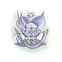 wizard casting a spell tattoo design idea