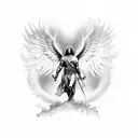 archangel michael tattoo design idea