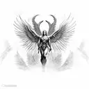 archangel michael tattoo design idea