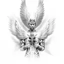 archangel michael tattoo design idea