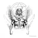 archangel michael tattoo design idea