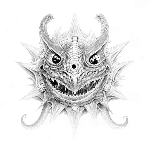 dungeon dragons beholder tattoo design idea