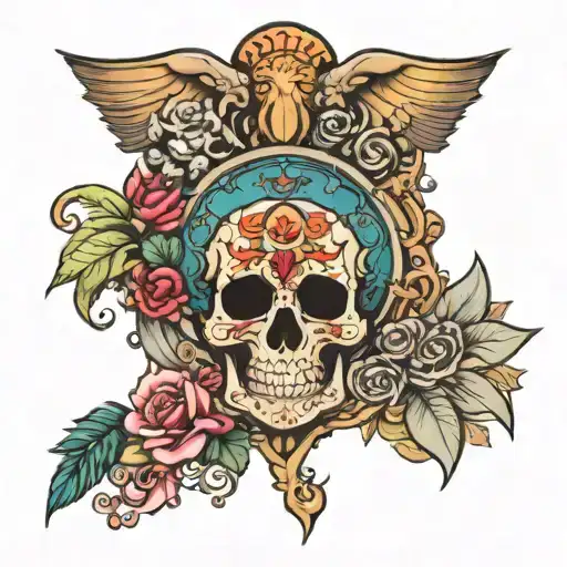 Naples and barcelona city tattoo design idea