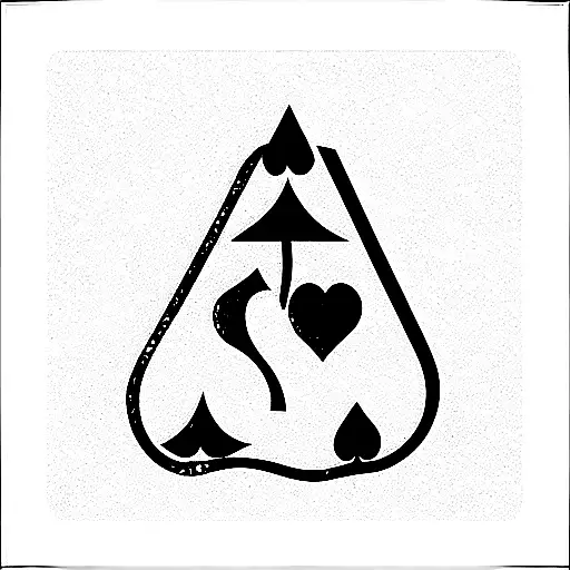 playing cards Spade tattoo design idea