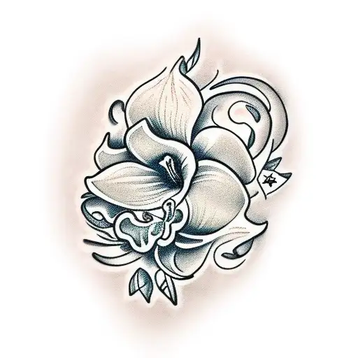 Brazalete orquidea tattoo design idea