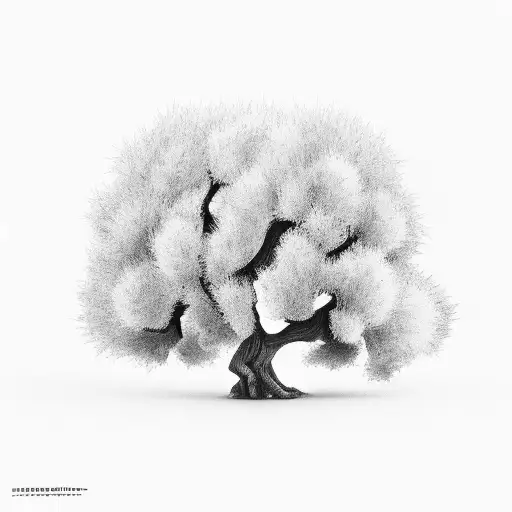 olive tree dark forest tattoo design idea