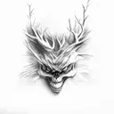 dark forest tattoo design idea