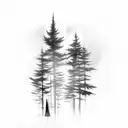 dark forest tattoo design idea