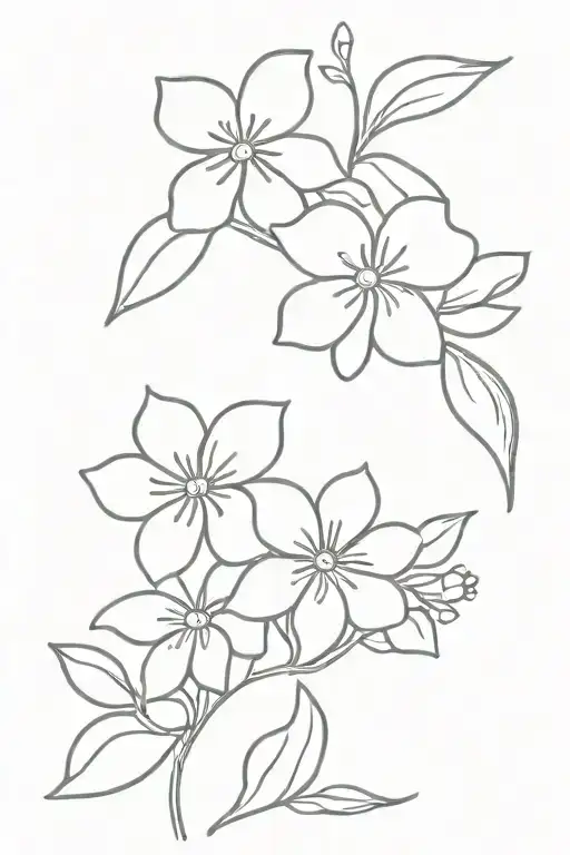 forget me not flower tattoo design idea