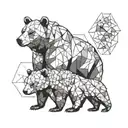 bear and two cubs tattoo design idea