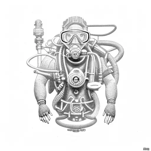 scuba tattoo design idea